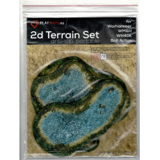 Foam 2D Terrain Set - Ponds (décors figurines de Playmats en VO)