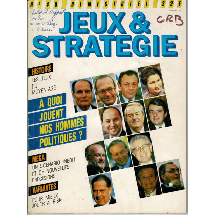 Jeux & Stratégie N° 40 (La revue des jeux de stratégie) 001